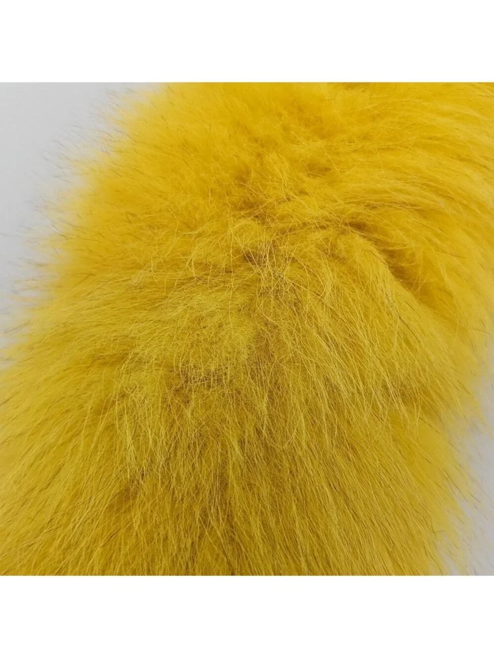 Women's Yellow Pendant Cosplay Costume Halloween Furry Tails Keychain Handbag